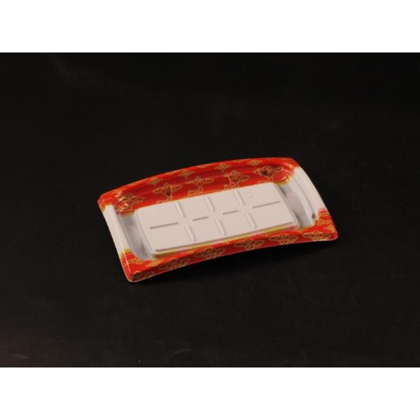 (1200枚) 軽食容器 バイオデリカ リッジ18-12B浅竜泉赤 リスパック 00573569の通販は 12,849円