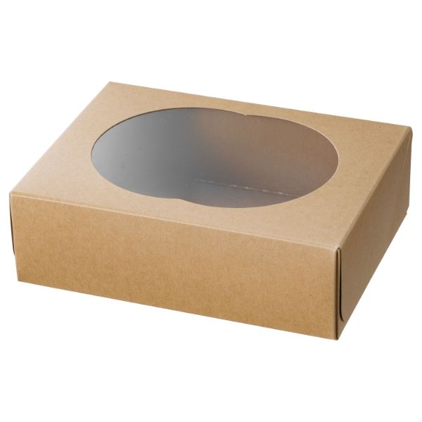 (600セット) 軽食容器 ウインドBOX WR-140 クラフト ペーパークラフト 00612216