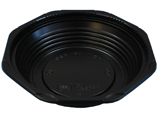 (800枚) どんぶり容器 KDN175-350黒本体 北原産業 00639821