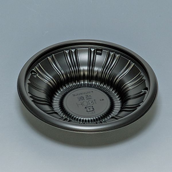(600枚) どんぶり容器 盛飯180H 本体 黒 福助工業 00662602