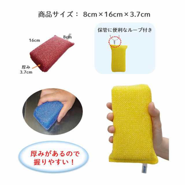 キクロンプロ タフネット 厚型 青 キクロン スポンジ タワシ モップ 衛生品 掃除道具 00521481【60個】の通販は