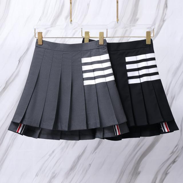 THOM BROWNE TBトム ブラウン クラシックカラー ウーブン ホワイト フォー バー ベーシック スカートの通販は