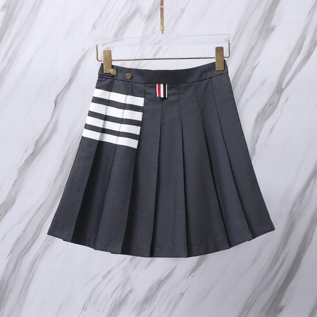 THOM BROWNE TBトム ブラウン クラシックカラー ウーブン ホワイト フォー バー ベーシック スカートの通販は