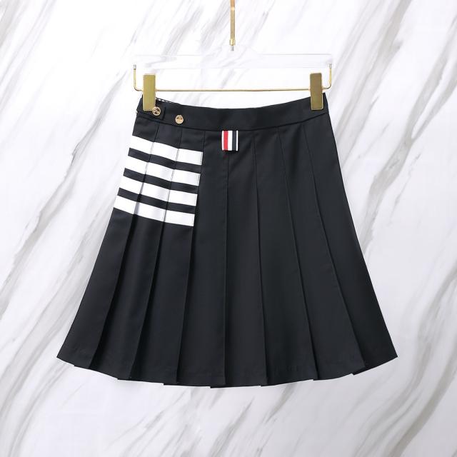 THOM BROWNE TBトム ブラウン クラシックカラー ウーブン ホワイト フォー バー ベーシック スカートの通販は