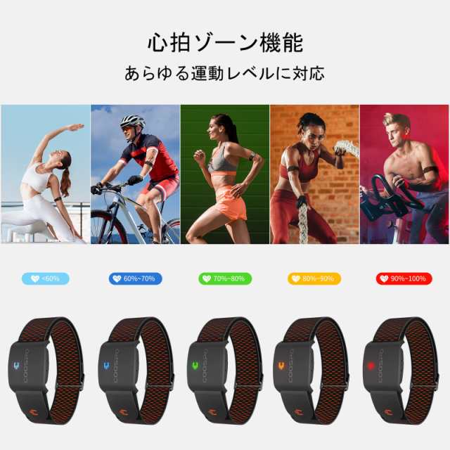 心拍計 アームバンド 光学式 心拍センサー ANT+&Bluetooth5.0