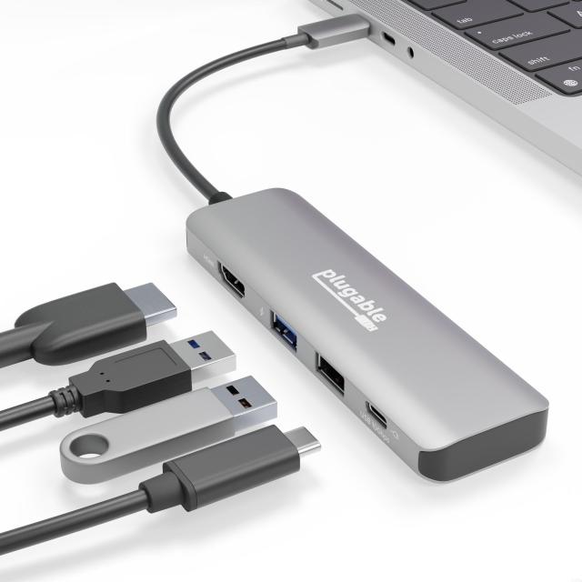 USB-C 4-in-1 マルチポートハブ 100W パススルー充電対応 4K 60Hz HDMI ポート Windows Mac Chromebook Thunderbolt 互換 6,314円