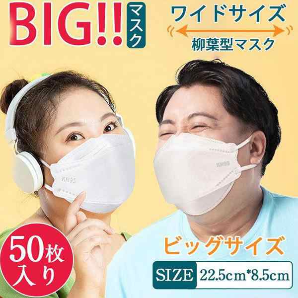 送料無料 大きいマスク 立体 大きめ 50枚入り ビッグサイズ 使い捨て