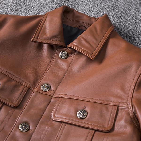 革ジャン レザージャケット メンズ 本革 皮ジャン ライダース バイク ショート スリムタイプ 細身 おしゃれ かっこいい 人気 送料無料_7