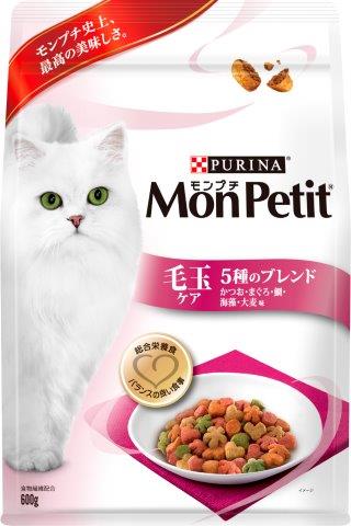 モンプチ　ドライ　毛玉ケア5種のブレンド　600g×12 | モンプチ バッグ 毛玉ケア ５種のブレンド ２ｋｇ