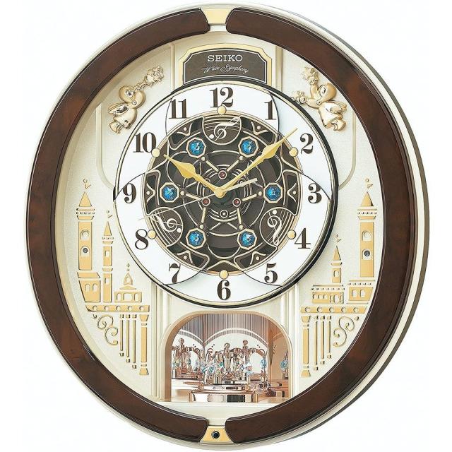 SEIKO CLOCK 電波からくり時計 RE579B トリプルセレクション メロディ 回転飾り【取り寄せ品】の通販は 16,739円