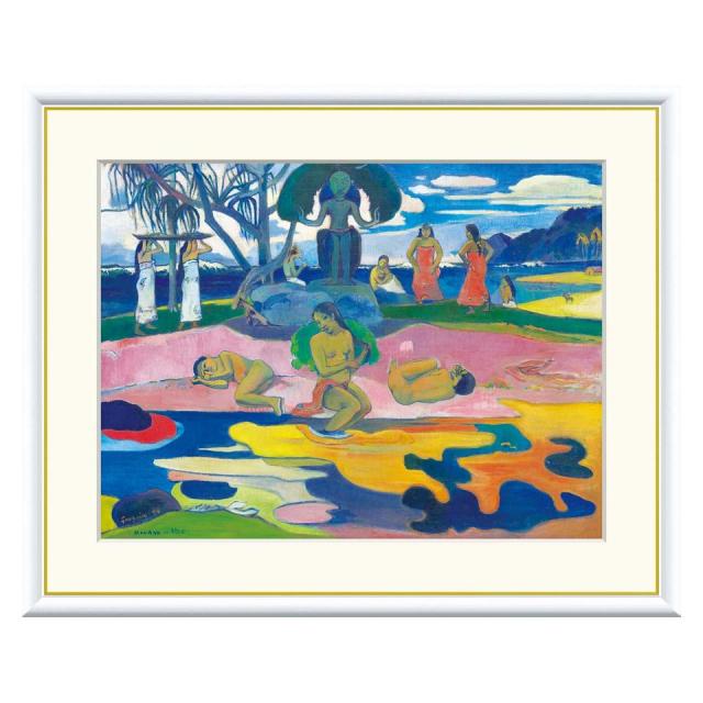 ポール・ゴーギャン、【捧げ物】、希少な画集画より、新品高級額・額装付 複製画・額縁付き・ゴーギャン・「The Large Tree」 絵画 額縁付き