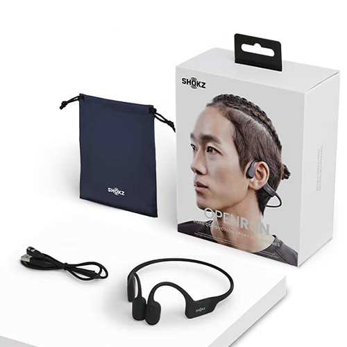 shokz 骨伝導イヤホン　ブラック SHOKZ ワイヤレス骨伝導イヤホン OpenRun ブラック SKZ-EP-000003