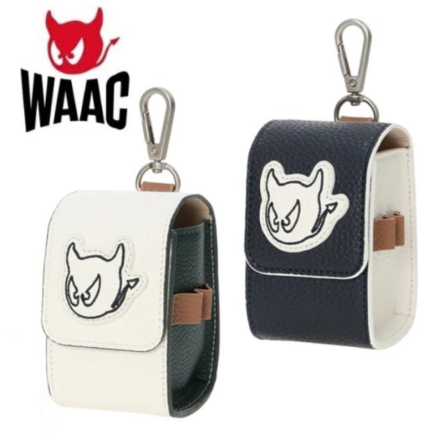 WAAC(ワック) 072262870 ボールケース Grainy Synthetic Leather アイボリー ネイビー ユニセックス ゴルフ WAAC(ワック)