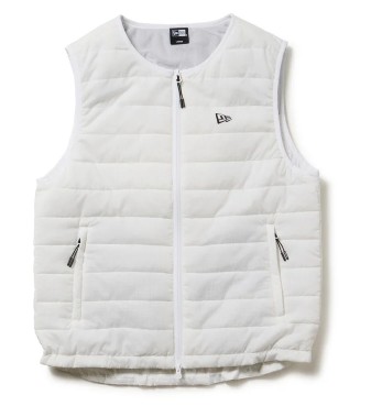 NEW ERA 14669879 インサレーティッド ベスト メンズ レディース ゴルフウェア 防寒 ベスト 軽量 保温 ノーカラー 撥水 収納袋付き 2025年 秋冬モデル ニューエラ