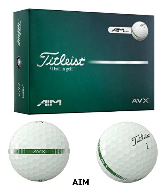 【3ダースセット】Titleist(タイトリスト) AVX ゴルフボール 2026年モデル ホワイト イエロー AIM(エイム) 3ダース(36球)