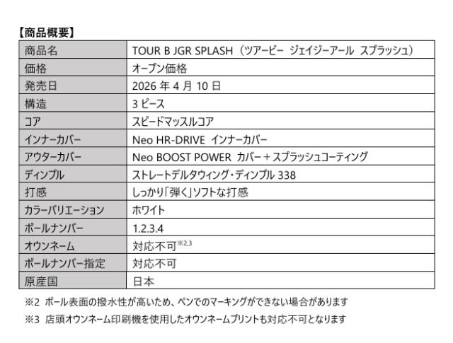 【5ダースセット】BRIDGESTONE(ブリヂストン) TOUR B JGR SPLASH ゴルフボール ホワイト メンズ ゴルフ 日本製