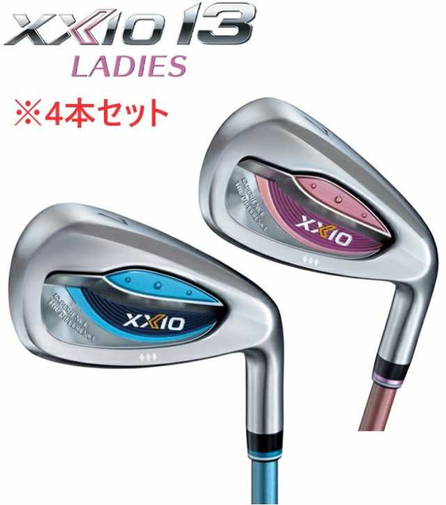 【セット販売】 【4本セット】ダンロップ XXIO13 ゼクシオ13 ブルー/ボルドー レディース アイアン4本セット#7〜9PW MP1300L