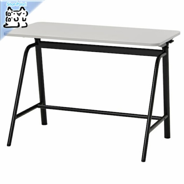 【IKEA -イケア-】GLADHOJDEN -グラードホイデン- デスク 昇降式 ライトグレー/チャコール 100x60 cm (005.416.11)