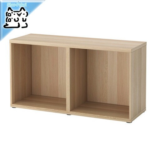 【IKEA -イケア-】BESTA -ベストー- シェルフ/テレビ台　フレーム ホワイトステインオーク調 120x40x64 cm (402.483.77)