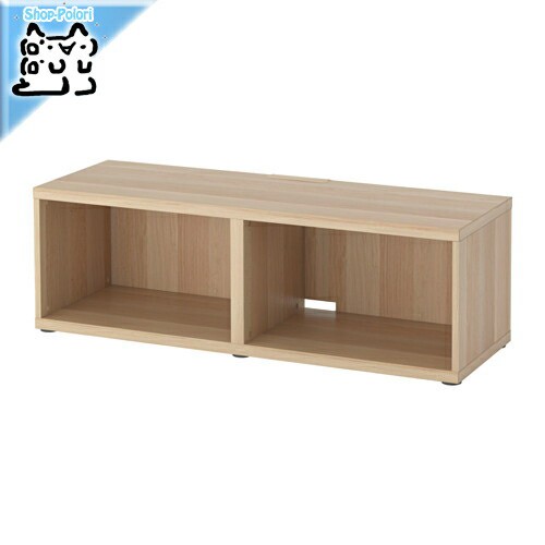 【IKEA -イケア-】BESTA -ベストー- シェルフ テレビ台 フレーム ホワイトステインオーク調 120x40x38 cm (802.948.57)