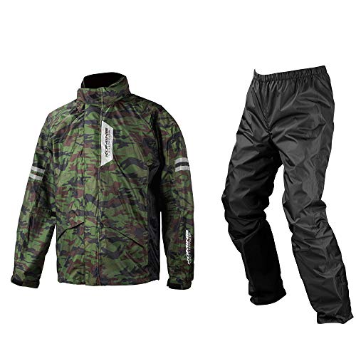 [KOMINE] バイク用 ブレスターレインウェアフィアート RK-539 755 雨具 カッパ 防水 03-539 メンズ Camouflagの通販は