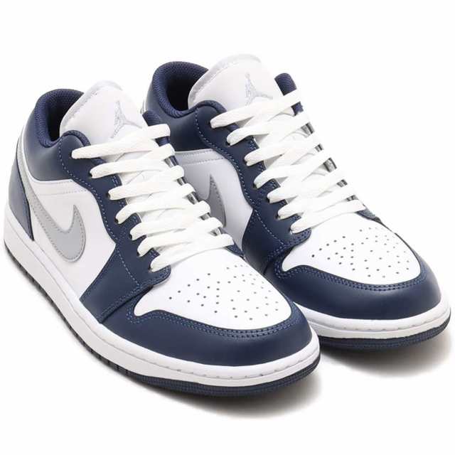 ナイキ エア ジョーダン 1 ロー NIKE AIR JORDAN 1 LOW ホワイト/ミッドナイトネイビー/ウルフグレー 553558-141