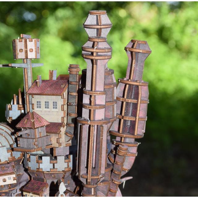 ハウルの動く城】3D立体パズル 3D木製パズル キット 木製 ブロック DIY