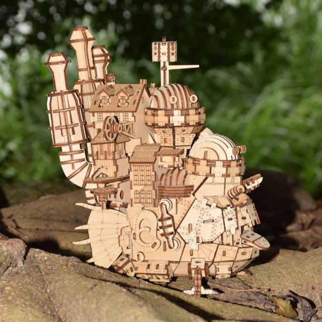 ハウルの動く城】3D立体パズル 3D木製パズル キット 木製 ブロック DIY