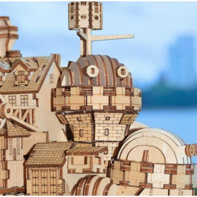 ハウルの動く城】3D立体パズル 3D木製パズル キット 木製 ブロック DIY