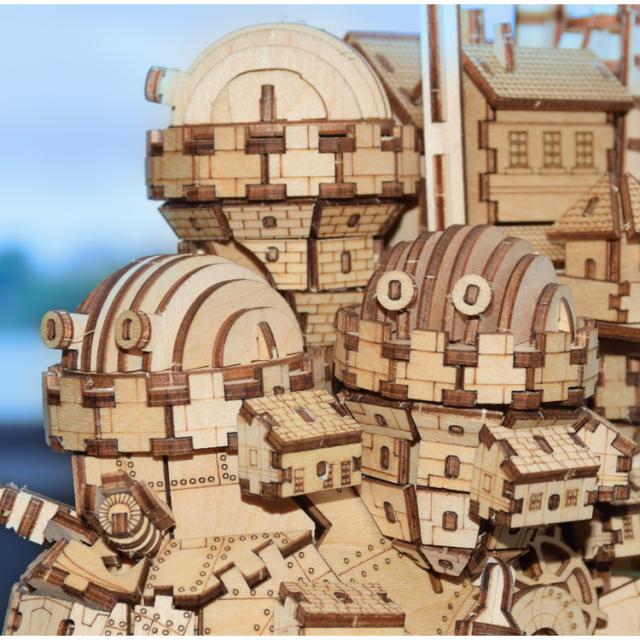 ハウルの動く城】3D立体パズル 3D木製パズル キット 木製 ブロック DIY
