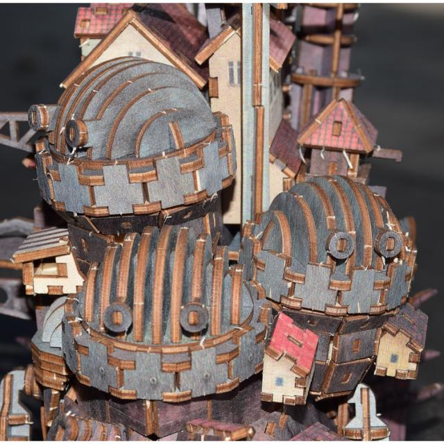 ハウルの動く城】3D立体パズル 3D木製パズル キット 木製 ブロック DIY