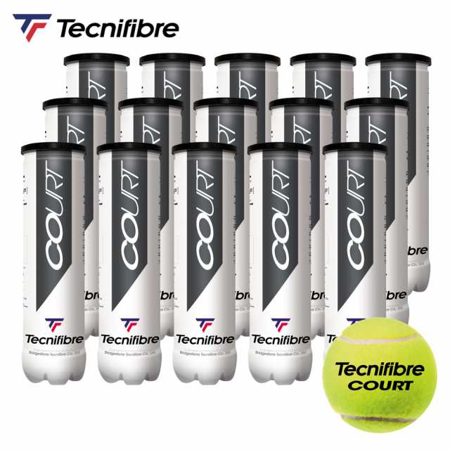 テクニファイバー Tecnifibre テニスボール COURT（コート）4個入 1箱（15缶/60球） TBA4CT1