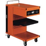 トラスコ中山 【代引不可】 【個人宅不可】 パンチングパネル付ツールワゴン 507X830XH1050 TVD-301R [A180507]の通販は