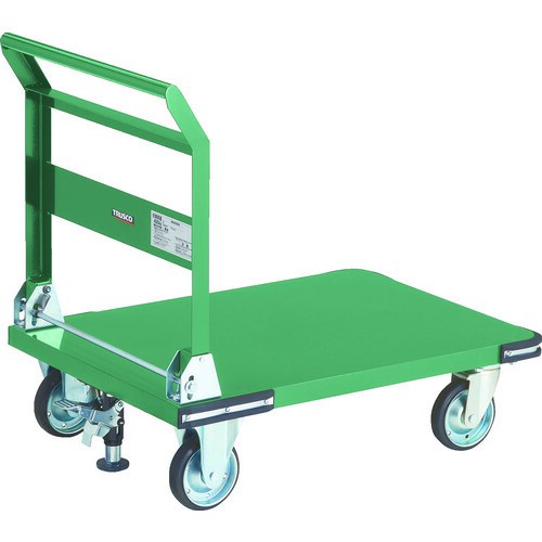 トラスコ中山   TRUSCO 鋼鉄製運搬車 折りたたみ式 900X600 Φ150プレス車 Lストッパー付 PHO-2SS [A020501]の通販は 53,443円