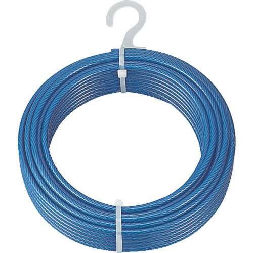 トラスコ中山 TRUSCO メッキ付ワイヤーロープ PVC被覆タイプ Φ6（8）mmX30m CWP-6S30 [A020501]の通販は