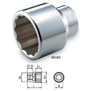 トネ TONE ソケット（12角） 1” 65MM 8D-65 [A010813]