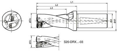 京セラ KYOCERA ドリル用ホルダ S25-DRX220M-2-07 [A080115]