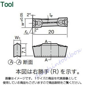 タンガロイ 旋削用溝入れTACチップ NS530(10個入) FLEX30L [A080115]