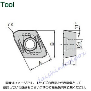 タンガロイ TACドリル用TACチップ COAT AH740(10個入) XPMT08T308R-DJ [A080115]