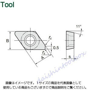 タンガロイ 転削用C.E級TACチップ COAT AH740(10個入) DPCW11T3ZFR [A080115]