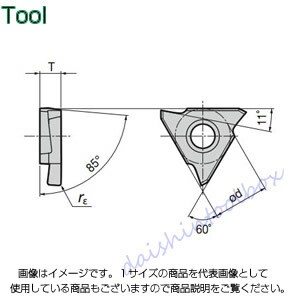 タンガロイ 旋削用溝入れTACチップ 超硬 KS05F(10個入) GBR43280 [A080115]の通販は