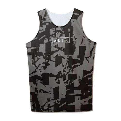 アクター AKTR  CUT-UP CAMO REVERSIBLE TANK タンクトップ ユニセックス バスケットボール 125-023001-BKxWH