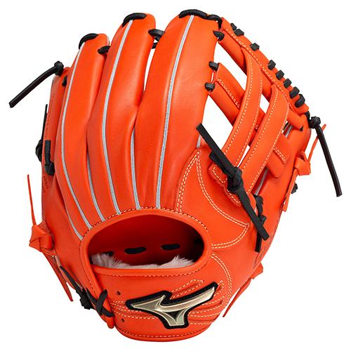ミズノ 赤 グローバルエリート内野手用 Global Elite 赤 硬式グローブ