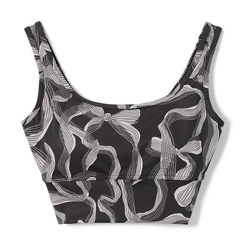 チャコット・バランス Chacott BALANCE リボンプリントブラトップ ヨガ ウィメンズ 256200-7222-52-409