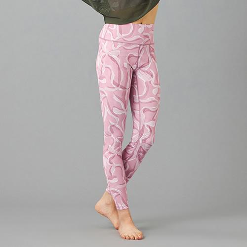 チャコット・バランス Chacott BALANCE リボンプリントレギンス ヨガ ウィメンズ 256331-7223-52-446