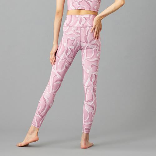 チャコット・バランス Chacott BALANCE リボンプリントレギンス ヨガ ウィメンズ 256331-7223-52-446