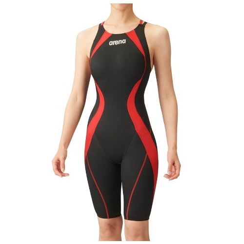 アリーナ ARENA 【WA承認】アクアアドバンスド ワンピーススパッツ（オープンバック・ハーフレッグ） レディ−ス 競泳水着 ARN-4020W-BKRD