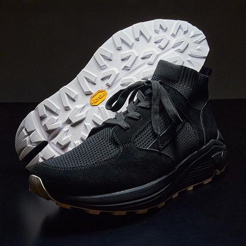 ダスク スタジオ DUSK STUDIO TechStride Knit ハイカットスニーカー カジュアルシューズ メンズ DS-002-BLKBLK