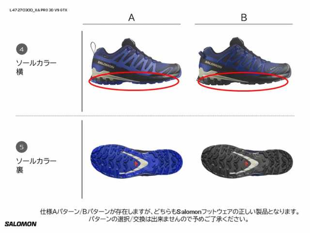 サロモン SALOMON XA PRO 3D V9 GORE-TEX トレイルランニングシューズ L47270300