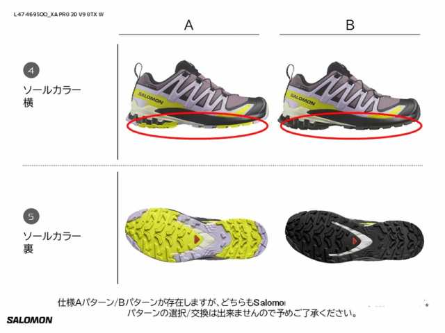 サロモン SALOMON XA PRO 3D V9 GORE-TEX 女性用 トレイルランニングシューズ L47469500